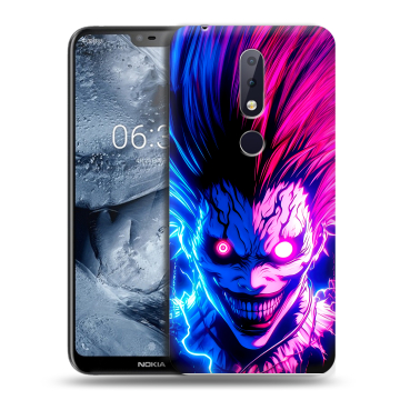Силиконовый чехол на Nokia 6.1 Plus с принтом Death note Тетрадь смерти Силиконовый чехол на Nokia 6.1 Plus с принтом Death note Тетрадь смерти