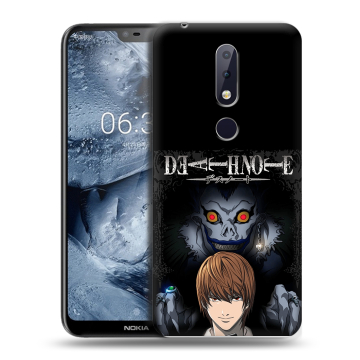 Силиконовый чехол на Nokia 6.1 Plus с принтом Death note Тетрадь смерти Силиконовый чехол на Nokia 6.1 Plus с принтом Death note Тетрадь смерти