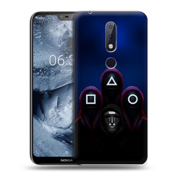 Силиконовый чехол на Nokia 6.1 Plus с принтом Игра Кальмара Силиконовый чехол на Nokia 6.1 Plus с принтом Игра Кальмара