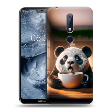Силиконовый чехол на Nokia 6.1 Plus с принтом смешная панда