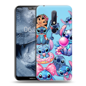 Силиконовый чехол на Nokia 6.1 Plus с принтом Лило и Стич Силиконовый чехол на Nokia 6.1 Plus с принтом Лило и Стич