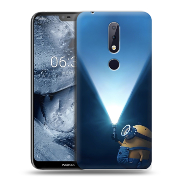 Силиконовый чехол на Nokia 6.1 Plus с принтом Миньоны