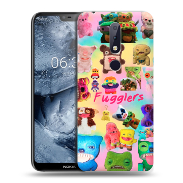 Силиконовый чехол на Nokia 6.1 Plus с принтом Флагер Fuggler Силиконовый чехол на Nokia 6.1 Plus с принтом Флагер Fuggler