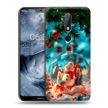 Силиконовый чехол на Nokia 6.1 Plus с принтом Новый год Силиконовый чехол на Nokia 6.1 Plus с принтом Новый год