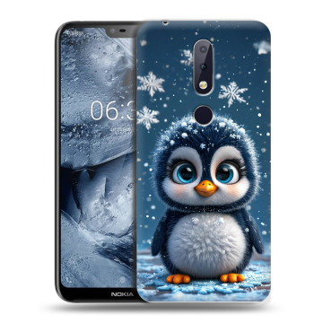 Силиконовый чехол на Nokia 6.1 Plus с принтом Новый год Силиконовый чехол на Nokia 6.1 Plus с принтом Новый год