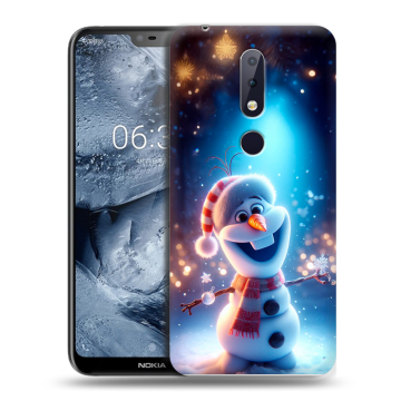 Силиконовый чехол на Nokia 6.1 Plus с принтом Новый год Силиконовый чехол на Nokia 6.1 Plus с принтом Новый год