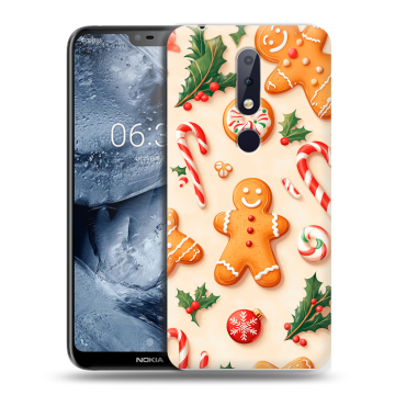 Силиконовый чехол на Nokia 6.1 Plus с принтом Новый год Силиконовый чехол на Nokia 6.1 Plus с принтом Новый год