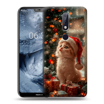 Силиконовый чехол на Nokia 6.1 Plus с принтом Новый год Силиконовый чехол на Nokia 6.1 Plus с принтом Новый год