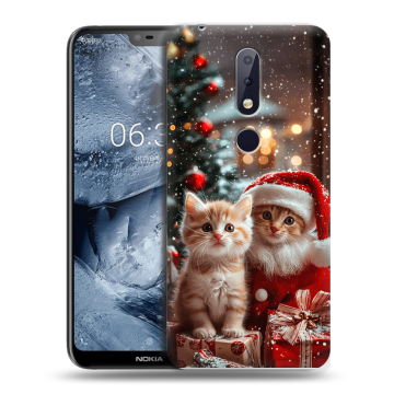 Силиконовый чехол на Nokia 6.1 Plus с принтом Новый год Силиконовый чехол на Nokia 6.1 Plus с принтом Новый год