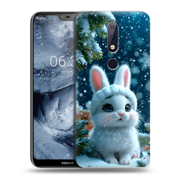 Силиконовый чехол на Nokia 6.1 Plus с принтом Новый год Силиконовый чехол на Nokia 6.1 Plus с принтом Новый год