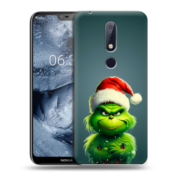 Силиконовый чехол на Nokia 6.1 Plus с принтом Новый год Силиконовый чехол на Nokia 6.1 Plus с принтом Новый год