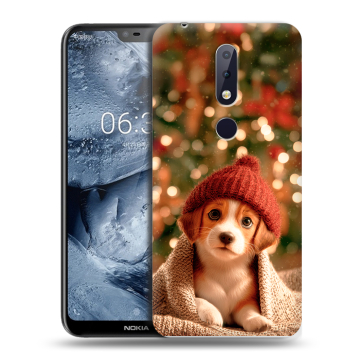 Силиконовый чехол на Nokia 6.1 Plus с принтом Новый год Силиконовый чехол на Nokia 6.1 Plus с принтом Новый год