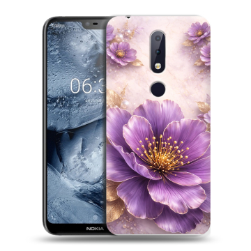 Силиконовый чехол на Nokia 6.1 Plus с принтом женский