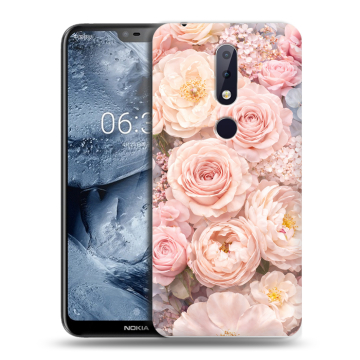 Силиконовый чехол на Nokia 6.1 Plus с принтом женский