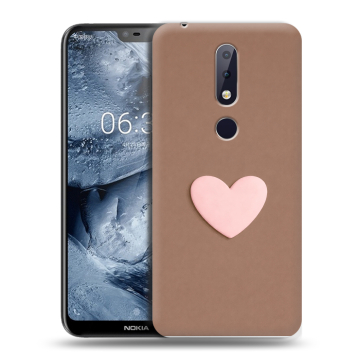 Силиконовый чехол на Nokia 6.1 Plus с принтом женский