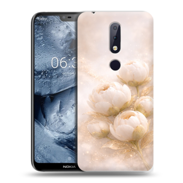 Силиконовый чехол на Nokia 6.1 Plus с принтом женский