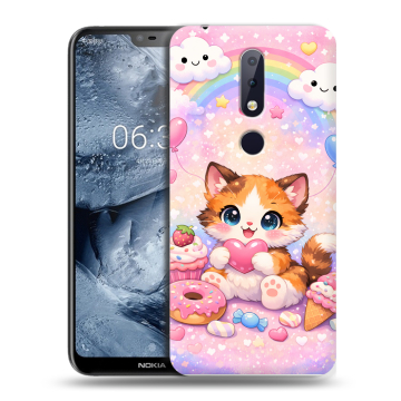 Силиконовый чехол на Nokia 6.1 Plus с принтом для девочек