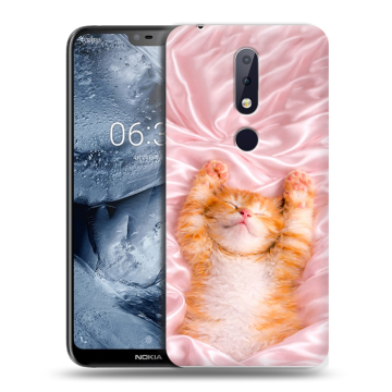 Силиконовый чехол на Nokia 6.1 Plus с принтом женский