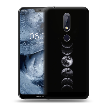 Силиконовый чехол на Nokia 6.1 Plus с принтом женский