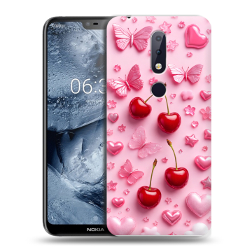 Силиконовый чехол на Nokia 6.1 Plus с принтом для девочек