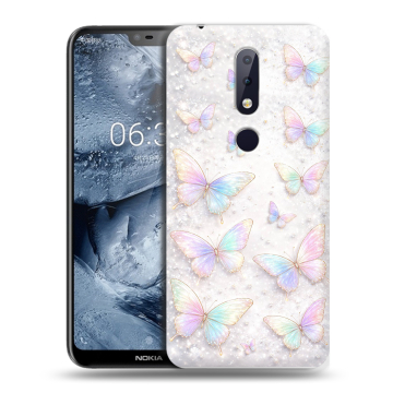 Силиконовый чехол на Nokia 6.1 Plus с принтом женский