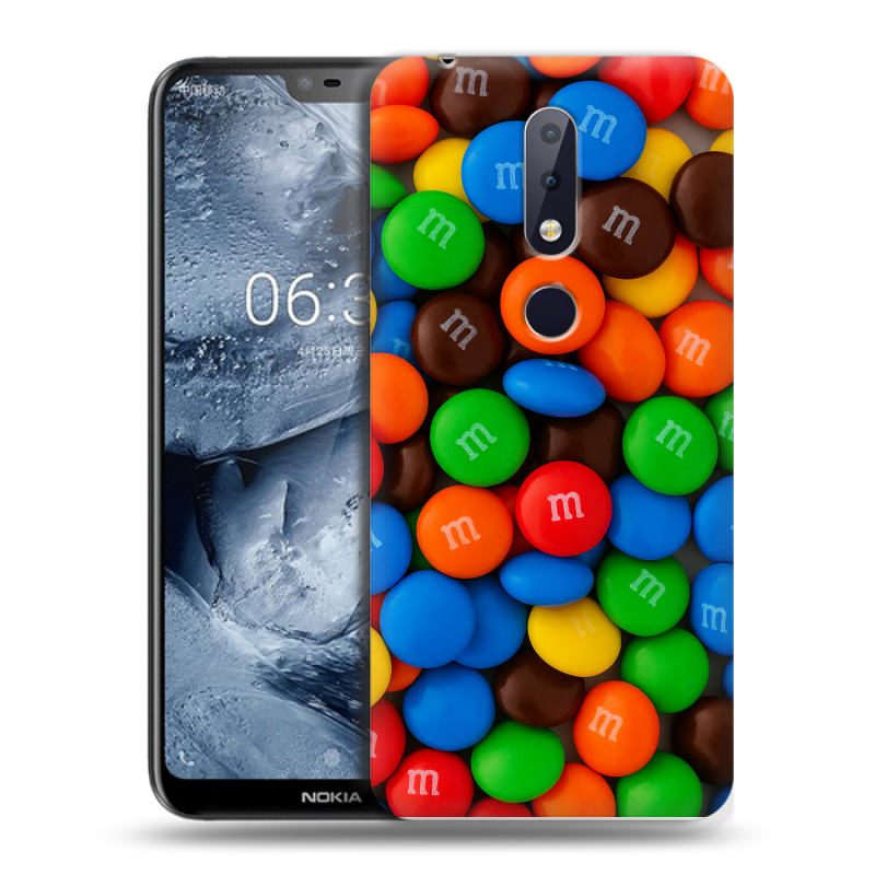 Силиконовый чехол на Nokia 6.1 Plus с принтом Конфеты Силиконовый чехол на Nokia 6.1 Plus с принтом Конфеты