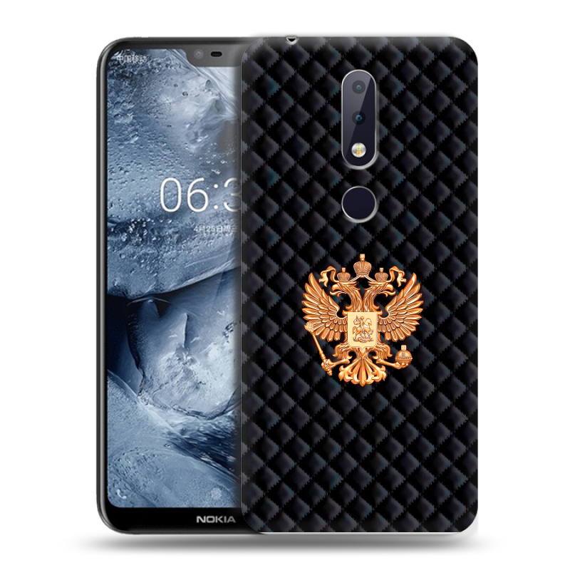 Силиконовый чехол на Nokia 6.1 Plus с принтом Герб России принт Силиконовый чехол на Nokia 6.1 Plus с принтом Герб России принт