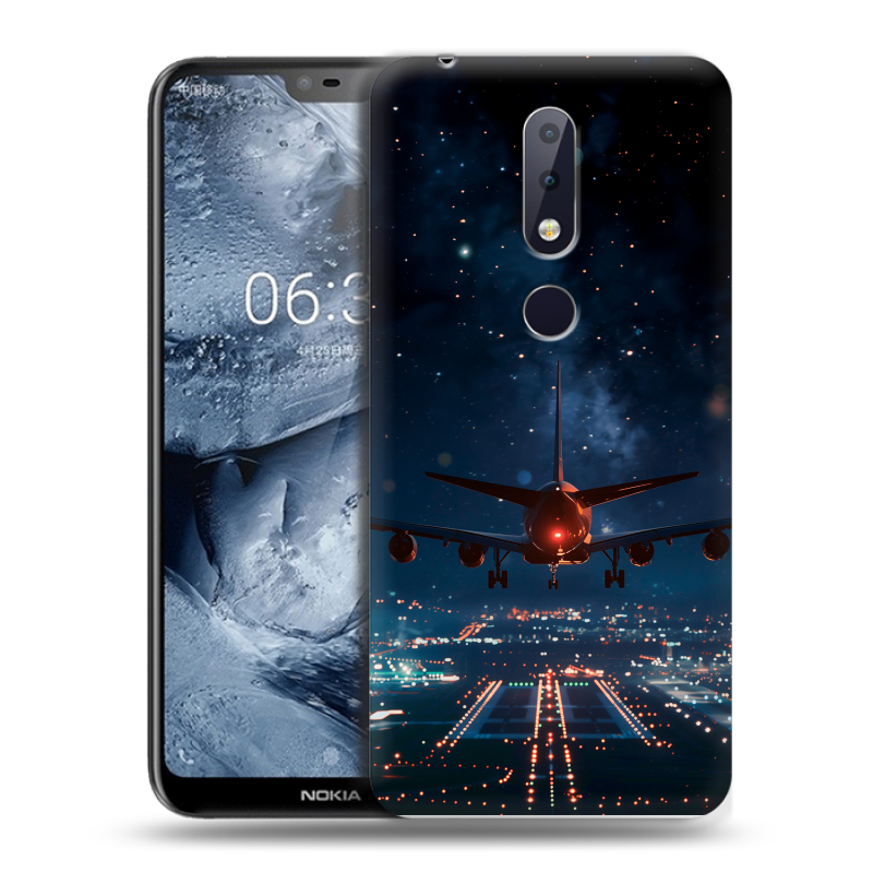 Силиконовый чехол на Nokia 6.1 Plus с принтом самолет Силиконовый чехол на Nokia 6.1 Plus с принтом самолет