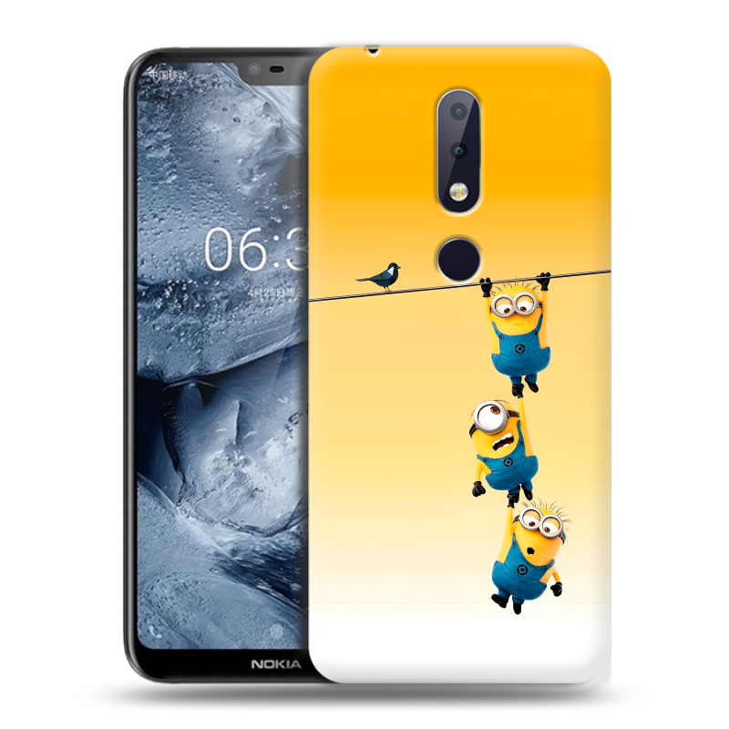 Силиконовый чехол на Nokia 6.1 Plus с принтом Миньоны Силиконовый чехол на Nokia 6.1 Plus с принтом Миньоны