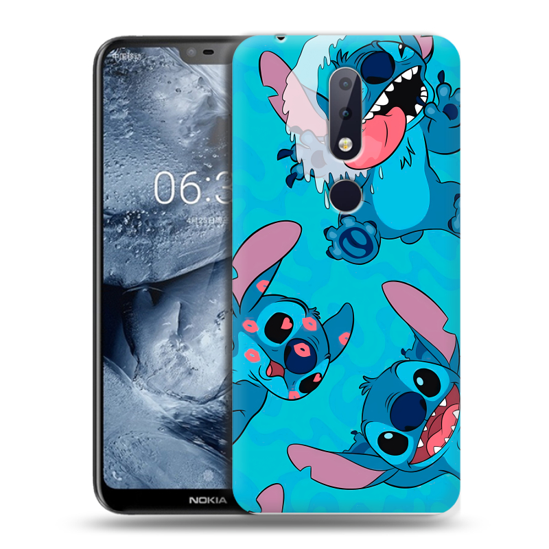 Силиконовый чехол на Nokia 6.1 Plus с принтом Лило и Стич Силиконовый чехол на Nokia 6.1 Plus с принтом Лило и Стич