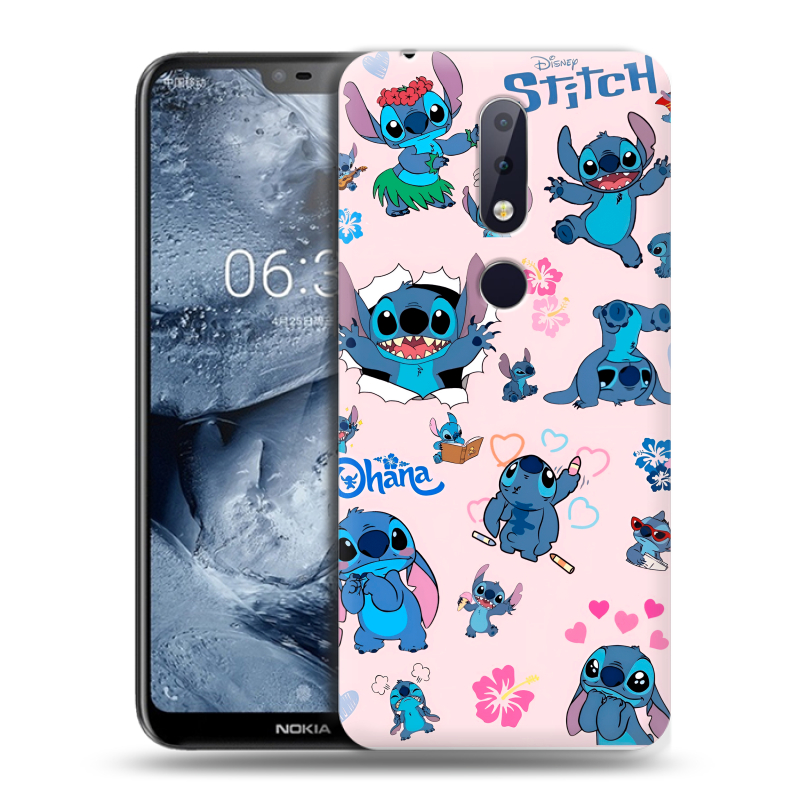 Силиконовый чехол на Nokia 6.1 Plus с принтом Лило и Стич Силиконовый чехол на Nokia 6.1 Plus с принтом Лило и Стич