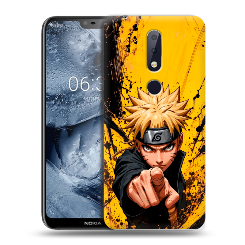 Силиконовый чехол на Nokia 6.1 Plus с принтом Naruto Наруто Силиконовый чехол на Nokia 6.1 Plus с принтом Naruto Наруто
