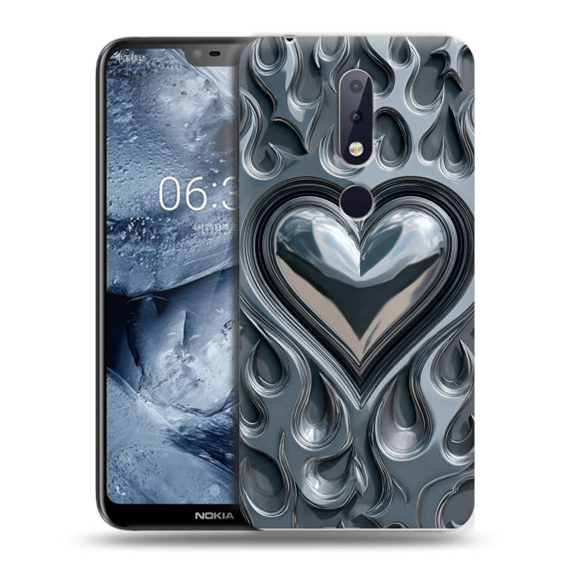 Силиконовый чехол на Nokia 6.1 Plus с принтом Y2K Силиконовый чехол на Nokia 6.1 Plus с принтом Y2K