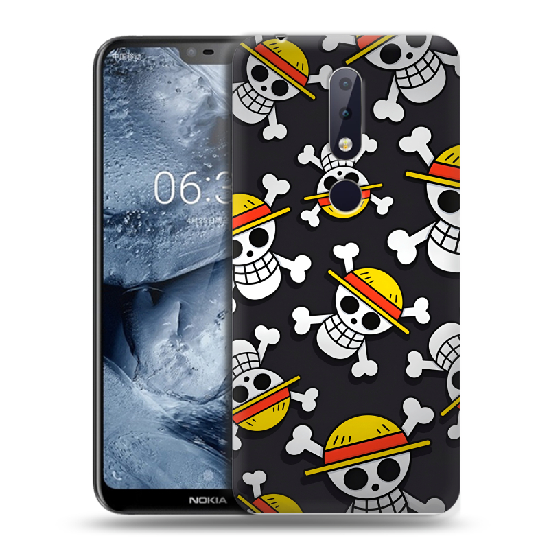 Силиконовый чехол на Nokia 6.1 Plus с принтом One Piece Ван Пис Силиконовый чехол на Nokia 6.1 Plus с принтом One Piece Ван Пис