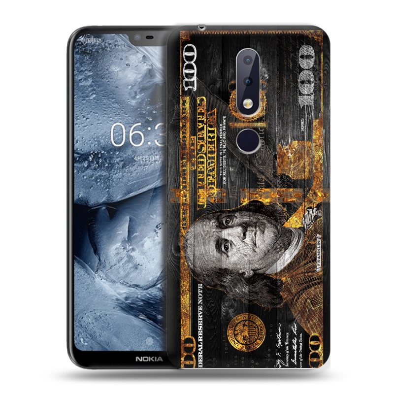 Силиконовый чехол на Nokia 6.1 Plus с принтом Доллар деньги Силиконовый чехол на Nokia 6.1 Plus с принтом Доллар деньги