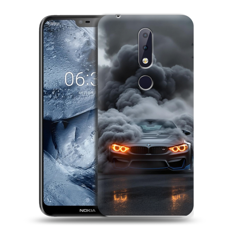 Силиконовый чехол на Nokia 6.1 Plus с принтом BMW БМВ Силиконовый чехол на Nokia 6.1 Plus с принтом BMW БМВ