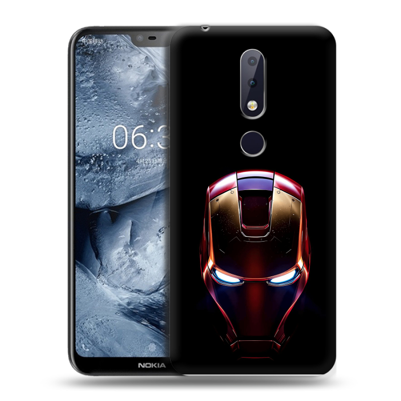 Силиконовый чехол на Nokia 6.1 Plus с принтом IronMan Железный человек Силиконовый чехол на Nokia 6.1 Plus с принтом IronMan Железный человек