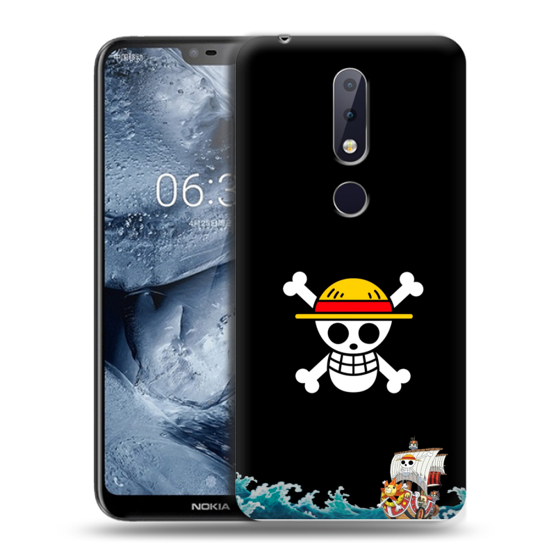 Силиконовый чехол на Nokia 6.1 Plus с принтом One Piece Ван Пис Силиконовый чехол на Nokia 6.1 Plus с принтом One Piece Ван Пис