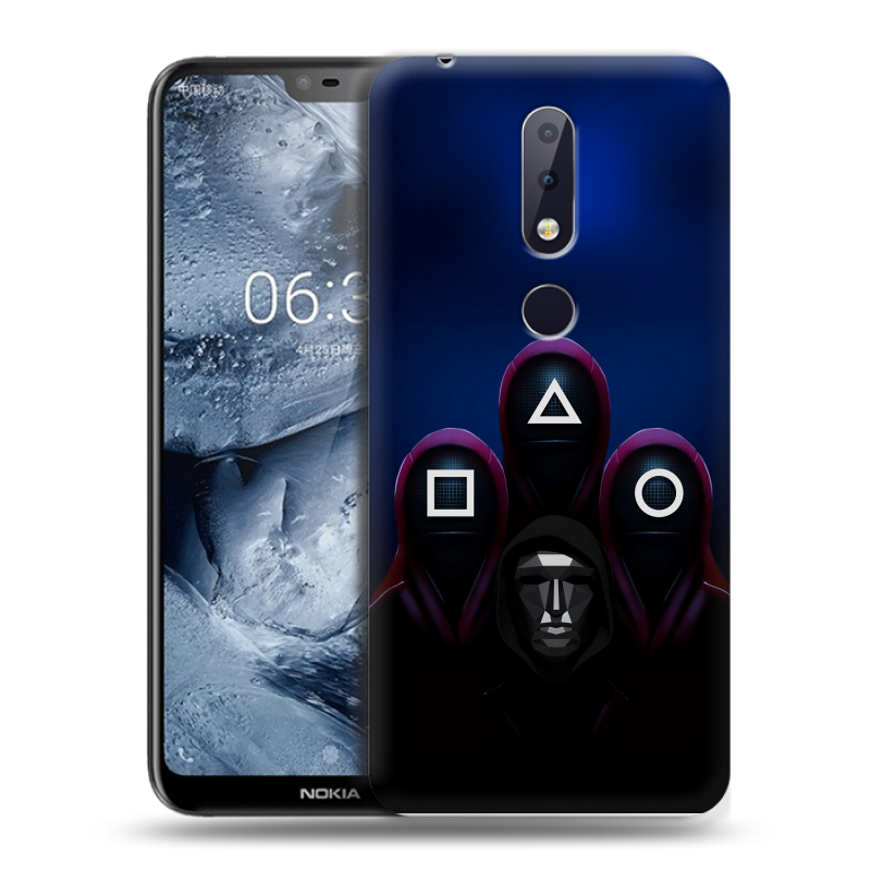 Силиконовый чехол на Nokia 6.1 Plus с принтом Игра Кальмара Силиконовый чехол на Nokia 6.1 Plus с принтом Игра Кальмара