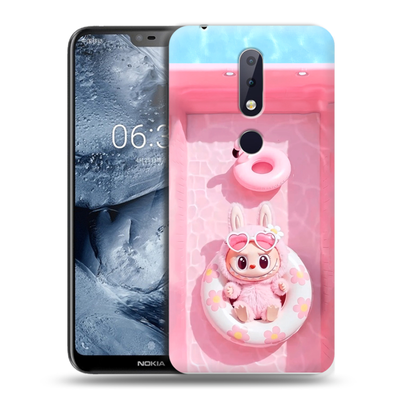 Силиконовый чехол на Nokia 6.1 Plus с принтом Labubu Лабубу Силиконовый чехол на Nokia 6.1 Plus с принтом Labubu Лабубу