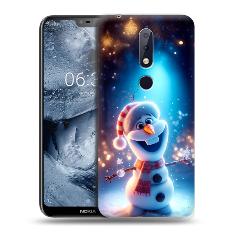 Силиконовый чехол на Nokia 6.1 Plus с принтом Новый год Силиконовый чехол на Nokia 6.1 Plus с принтом Новый год