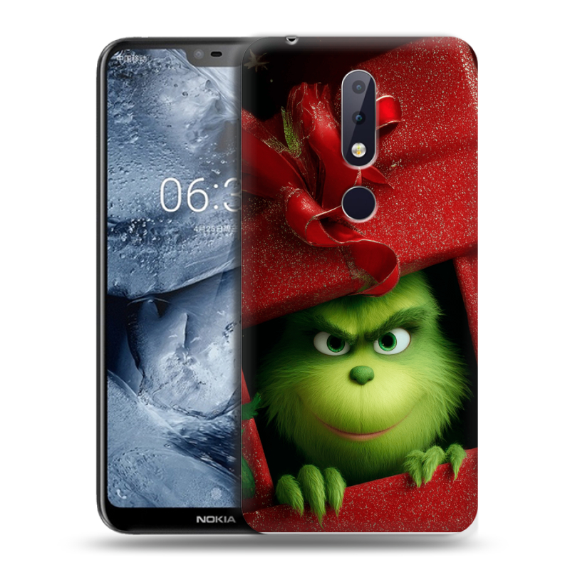 Силиконовый чехол на Nokia 6.1 Plus с принтом Новый год Силиконовый чехол на Nokia 6.1 Plus с принтом Новый год