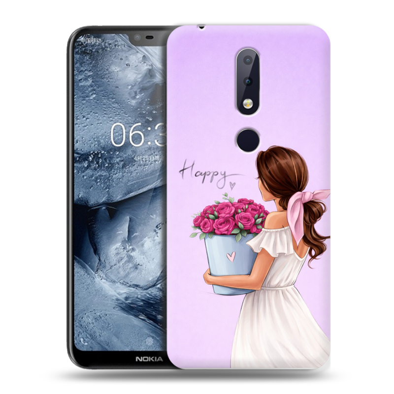 Силиконовый чехол на Nokia 6.1 Plus с принтом женский Силиконовый чехол на Nokia 6.1 Plus с принтом женский