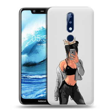 Силиконовый чехол на Nokia 5.1 Plus с принтом Женские принты