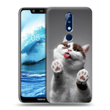 Силиконовый чехол на Nokia 5.1 Plus с принтом Коты