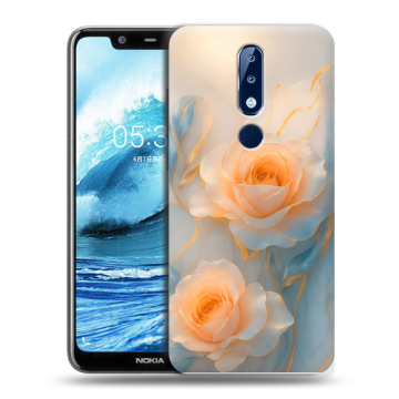 Силиконовый чехол на Nokia 5.1 Plus с принтом Женский