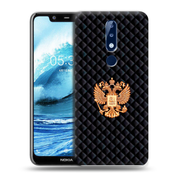 Силиконовый чехол на Nokia 5.1 Plus с принтом Герб России принт Силиконовый чехол на Nokia 5.1 Plus с принтом Герб России принт
