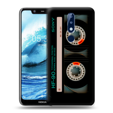 Силиконовый чехол на Nokia 5.1 Plus с принтом Кассета Силиконовый чехол на Nokia 5.1 Plus с принтом Кассета