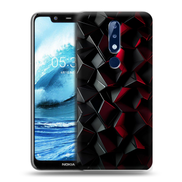 Силиконовый чехол на Nokia 5.1 Plus с принтом Абстракция Силиконовый чехол на Nokia 5.1 Plus с принтом Абстракция