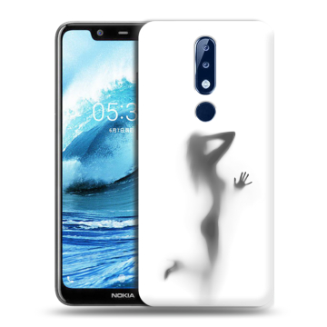 Силиконовый чехол на Nokia 5.1 Plus с принтом Силуэт Силиконовый чехол на Nokia 5.1 Plus с принтом Силуэт